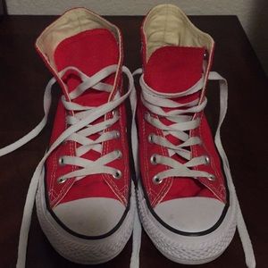 Converse All-Star Hi Tops Red “Chucks” Size 6
